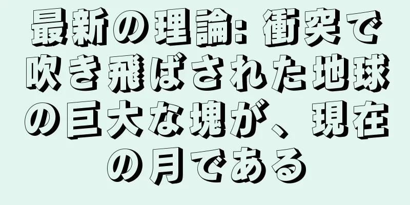 最新の理論: 衝突で吹き飛ばされた地球の巨大な塊が、現在の月である
