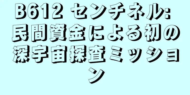 B612 センチネル: 民間資金による初の深宇宙探査ミッション