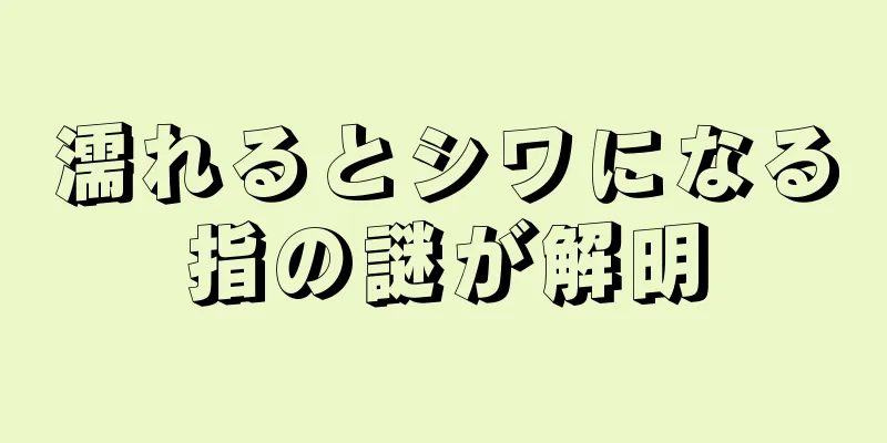 濡れるとシワになる指の謎が解明