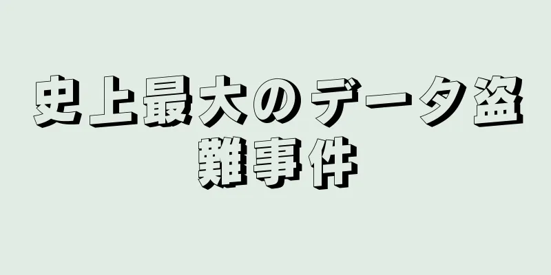 史上最大のデータ盗難事件