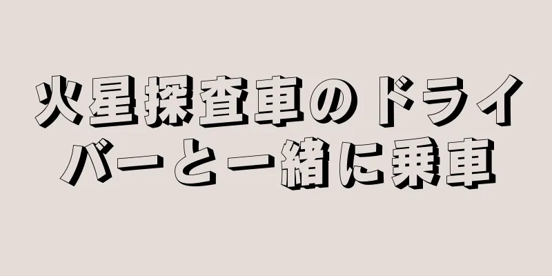 火星探査車のドライバーと一緒に乗車