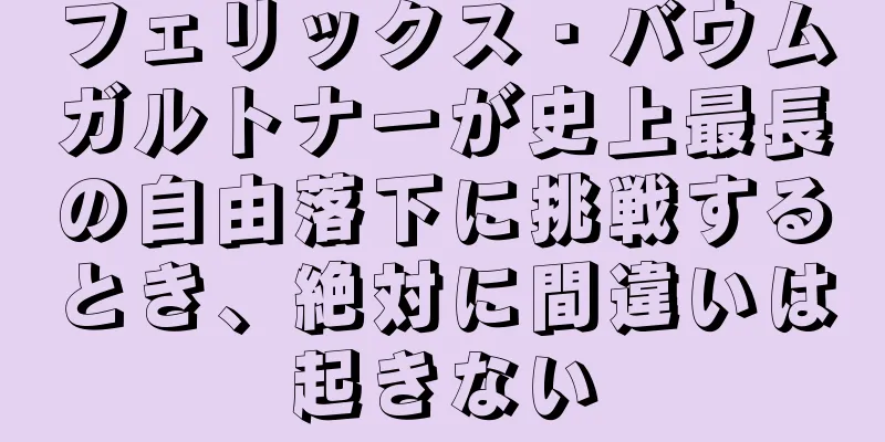 フェリックス・バウムガルトナーが史上最長の自由落下に挑戦するとき、絶対に間違いは起きない