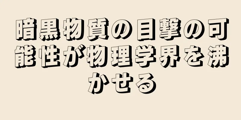 暗黒物質の目撃の可能性が物理学界を沸かせる