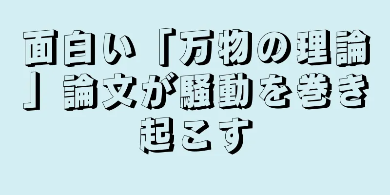 面白い「万物の理論」論文が騒動を巻き起こす