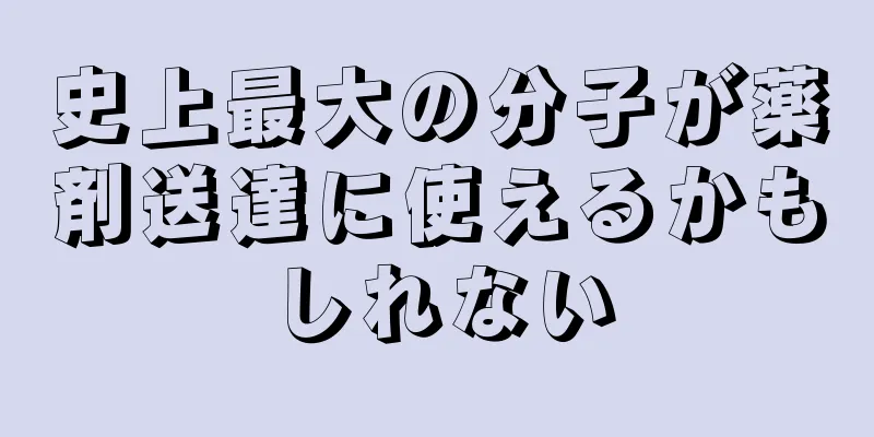 史上最大の分子が薬剤送達に使えるかもしれない