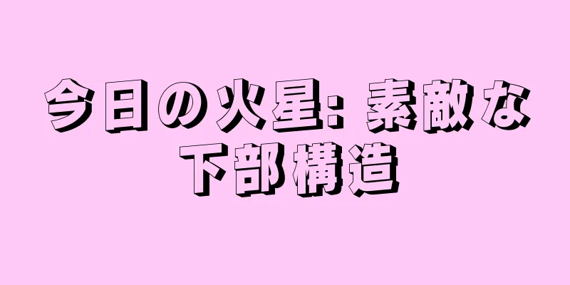 今日の火星: 素敵な下部構造