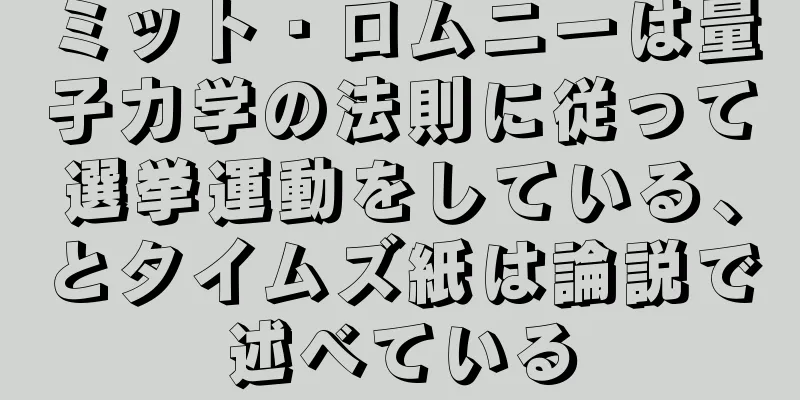 ミット・ロムニーは量子力学の法則に従って選挙運動をしている、とタイムズ紙は論説で述べている